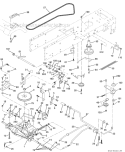 Tractor - Drive Diagram and Parts List for HD13538 96016000100 Weed Eater Lawn Tractor